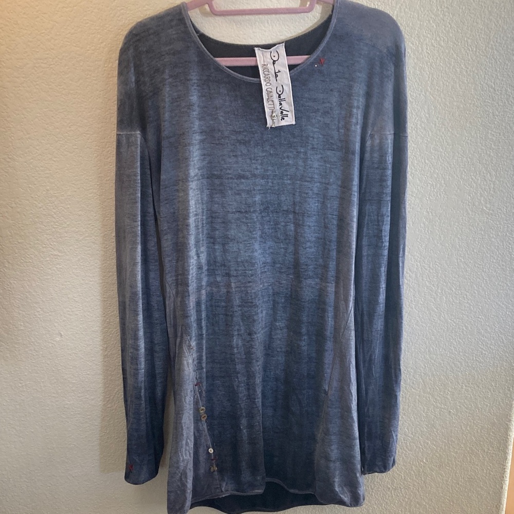 Elisa Cavaletti Daniella Dallavalle Italian Gray tunic Dress minimalist goth L